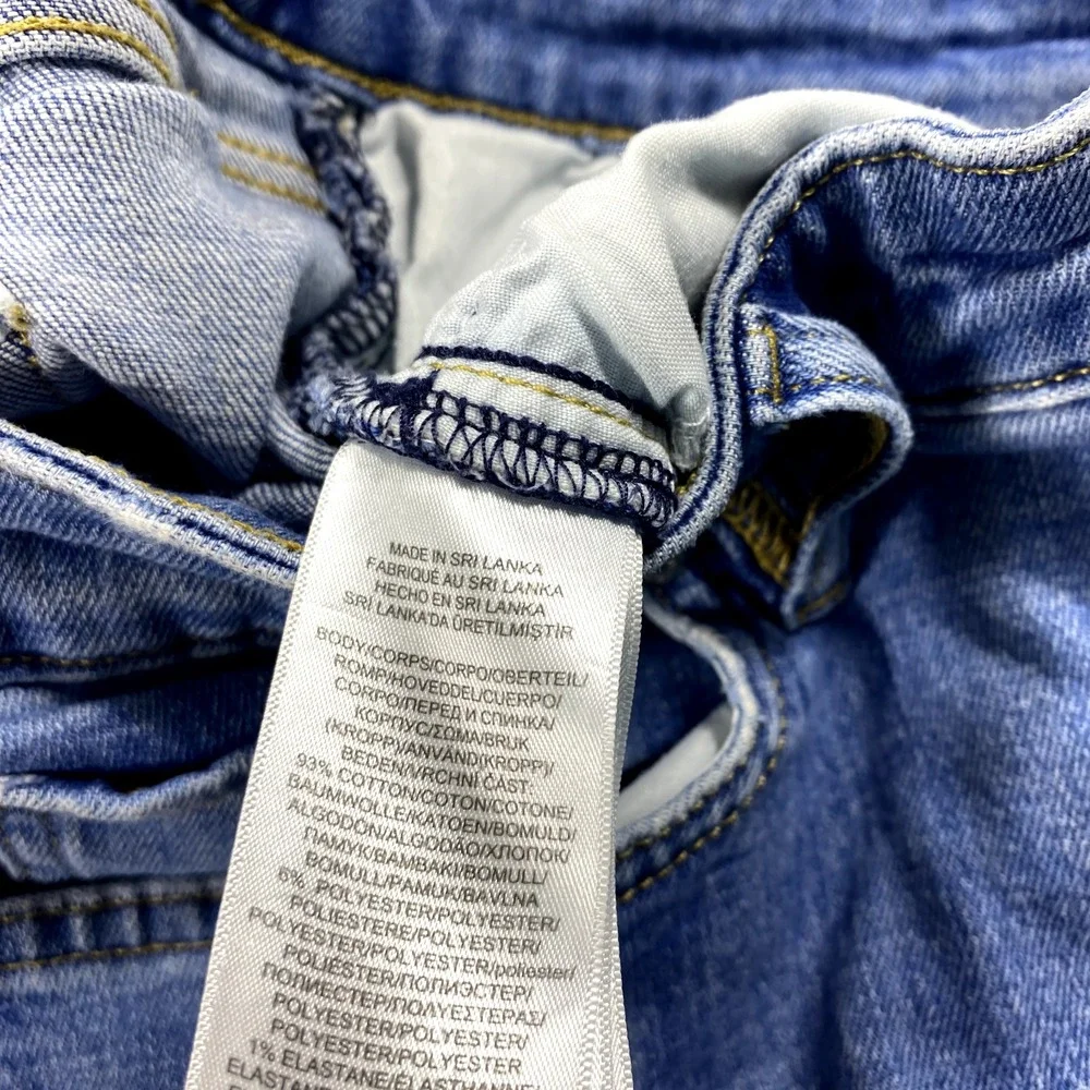Lauren Ralph Lauren LRL Jeans Womens 12P Blue Denim Crop Straight High‎ Rise